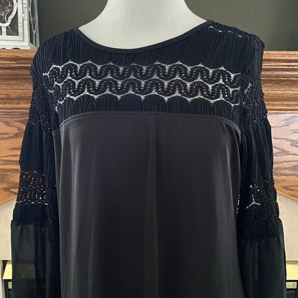 Maurices Black Balloon Sleeve Lace Mini Dress‎ Sz. S NWT - Picture 2 of 12